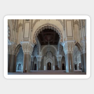 Hassan II Mosque interior in Casablanca, Morocco Sticker